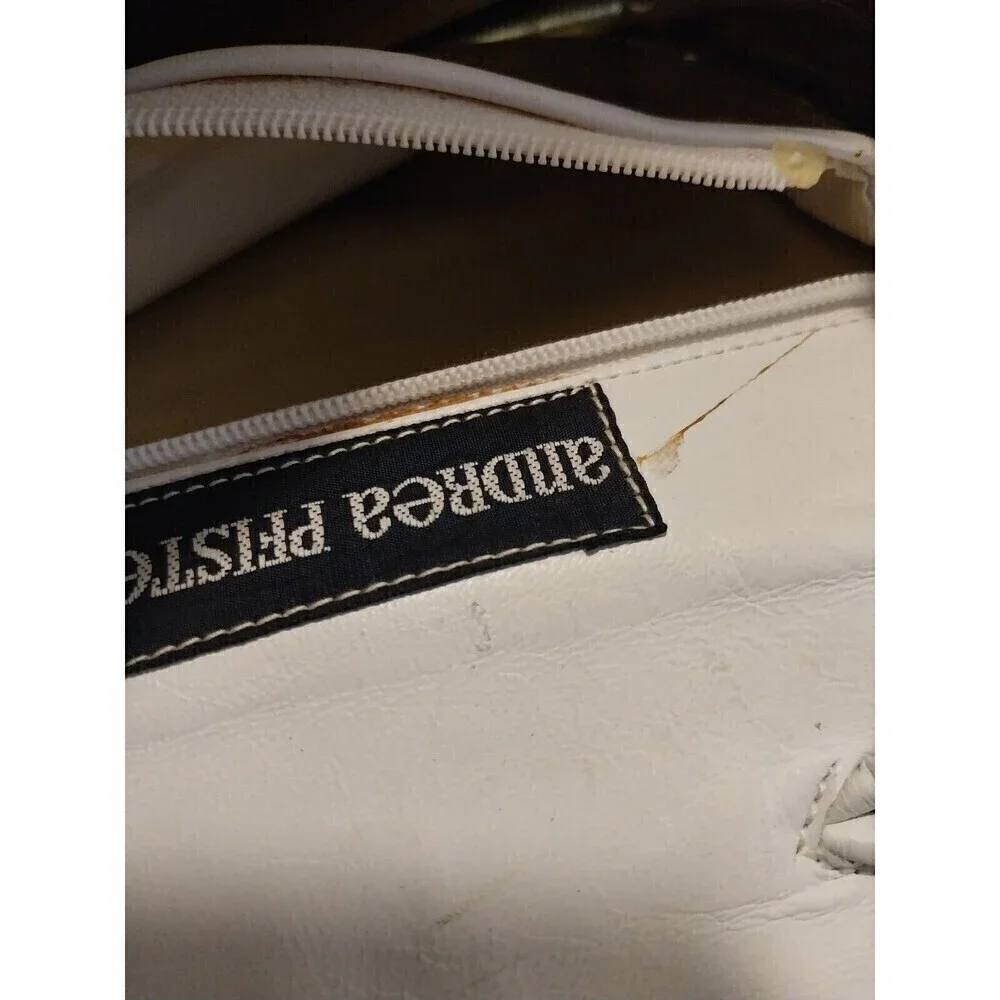 Women's purse andrea pfister Vintage Crossbody bag white Flower